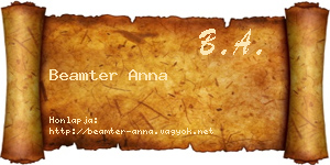 Beamter Anna névjegykártya